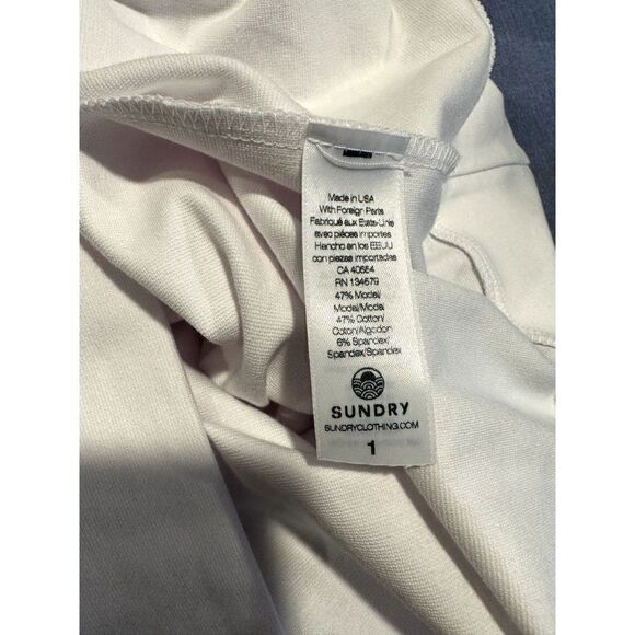 Sundry NWT Padded Shoulder Muscle Tank in White Size S - Picture 6 of 6